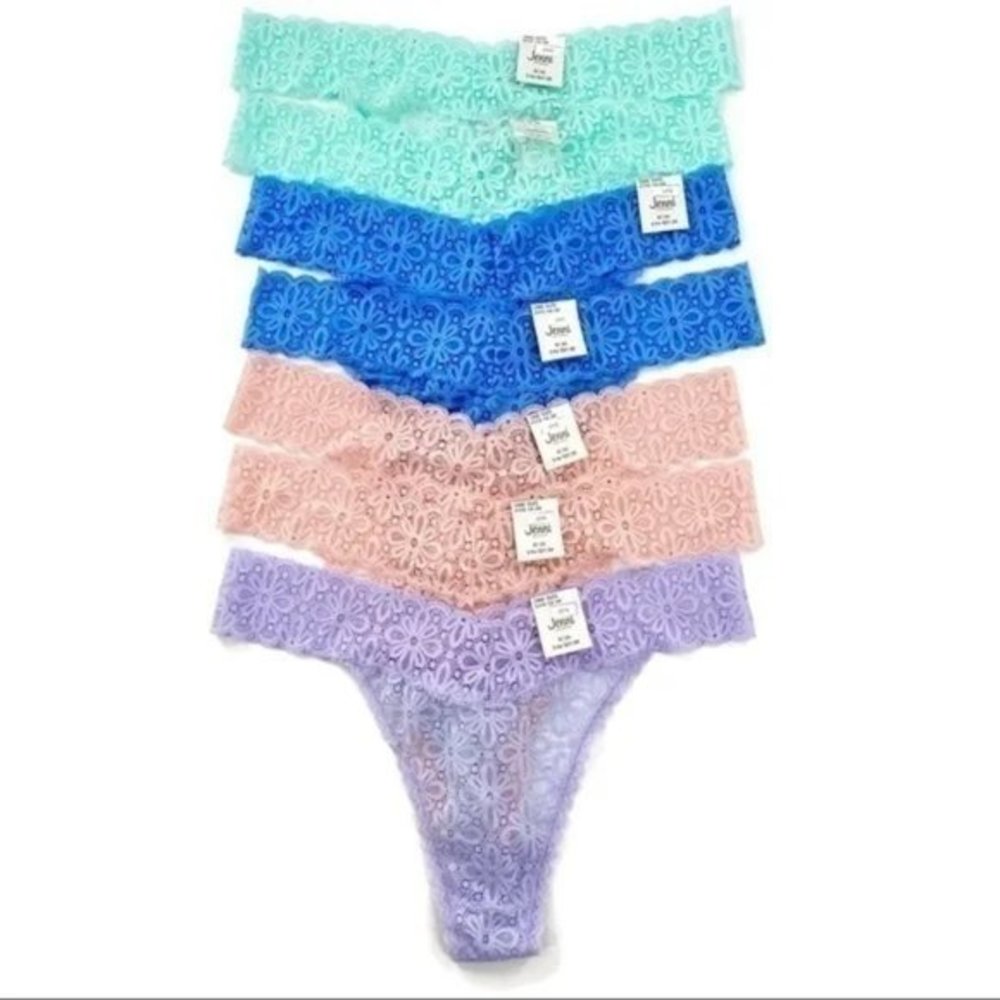 Jenni Womens Plus Sexy Underwear Thong Panty